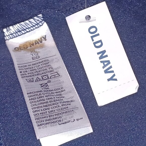 NEW Old Navy Navy Blue High Waisted Fleece Lined Fashion Layering Leggings - Picture 6 of 7